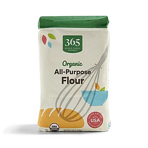 5.28 365 by Whole Foods Market,Organic All Purpose Flour,80 Ounce with S&S $5.25