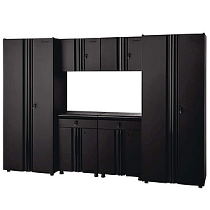 6-Piece Regular Duty Welded Steel Garage Storage System in Black (109 in.W x 75 in.H x 19.6 in.D) $1459.5