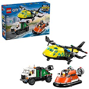 990-Pc LEGO City:Airplane,Service Truck,& Hovercraft Mix & Match Remix (60505) $56.13 + Free Shipping