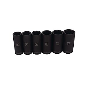 YMMV Kobalt 6 -Piece Standard (SAE) 6-point Impact Socket Set | 53589 $5.52