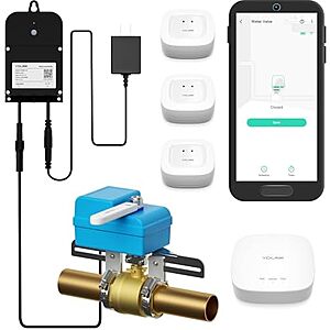 216.57* | YoLink Water Leak Protection Kit:Sensors,Smart Valve Controller,EVO Operator,Hub at Amazon