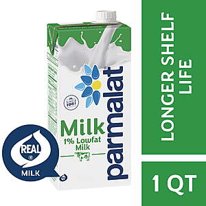 1.98 (REGIONAL PRICE) Walmart Parmalat 1% Lowfat Milk,32 fl oz (Shelf-Stable