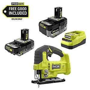 RYOBI ONE+ 18V Cordless Jig Saw w/ 18V 4Ah HP Battery,2Ah HP Battery & Charger $99 + Free S&H