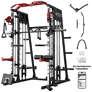 Mikolo Smith Machine Home Gym,2200 lbs Power Rack Cage $649.99