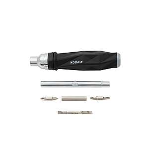 9.98:Kobalt 10 -Piece 4-in Magnetic Ratcheting Multi-Bit Replaced Screwdriver Set one_size | 52283 at Lowe's