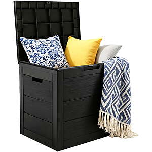 35-Gallon Waterproof Resin Lockable Deck Box $21.99 + Free S&H w/ Walmart+ or $35