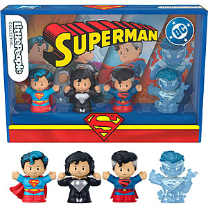 4-Pc Little People Superman Through The Ages Mini Figure Toy $10.45 + Free S&H