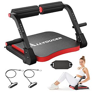 Leyeve Adjustable Ab Trainer & Core Machine w/ 3 Resistance Levels & Removable Handle (2 colors) $41.99 + Free Shipping