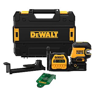 DEWALT 20V/12V MAX Laser Level,Cross Line Laser and 5 Spot Laser,Green,Bare Tool Only (DCLE34520GB) $413.92