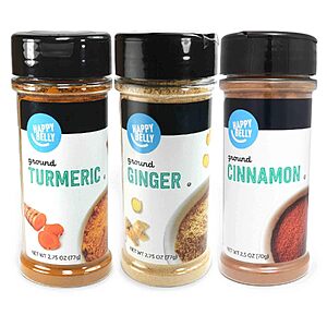 3-Pack 2.5-Oz Happy Belly Wellness Spice Set (Cinnamon,Ginger & Turmeric) $5.24 w/ S&S + Free Shipping w/ Prime or on $35