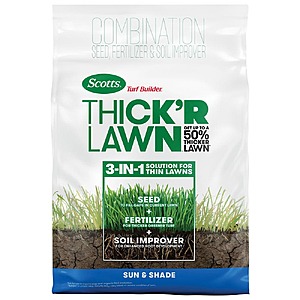 12-Lb Scotts Turf Builder THICK'R Lawn Sun & Shade Mix $13 + Free S&H