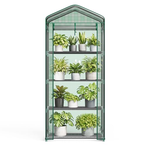 NEWBULIG Mini Greenhouse with...,Backyard Green Houses,Green