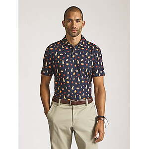 Chaps Men’s and Big Men’s Everyday Performance Printed Polo,Sizes S–2XL (4 designs) - from $4.75