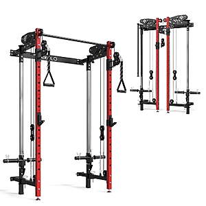 289.99:Mikolo Foldable Wall-Mounted Power Rack with Independent Pulley System,1000 lbs Capacity at Walmart.com