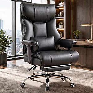 COMHOMA Big & Tall Ergonomic Office/Gaming Chair w/ Adjustable Armrests,Footrest & 150° Recline $114.99 + Free Shipping