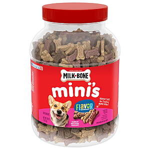 36-Oz Milk Bone Flavor Snacks Mini’s Dog Biscuits $3.98 + Free S&H w/ Walmart+ or on $35