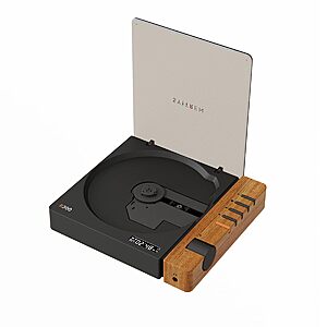 Retro Wooden Bluetooth CD Player (Brown/Black)