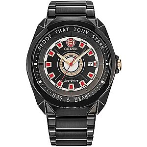 177.48 | CITIZEN Eco-Drive Men's Marvel Tony Stark I Love You 3000" Black IP Stainless Steel Watch at Amazon