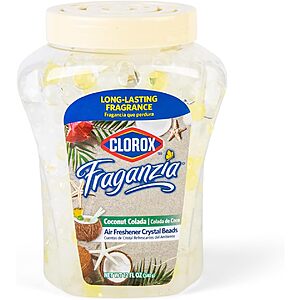 Clorox Fraganzia 12-Ounce Crystal Beads Air Freshener & Odor Eliminator Gel (Coconut Colada) $1.26 w/ S&S + Free Shipping w/ Prime or $35