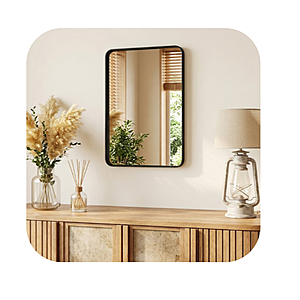 Gianna Anti-Fog Bathroom Wall Mirror – 20" x 28" Shatterproof Vanity Mirror with Rectangular Metal Frame ( Various) - from $14.99
