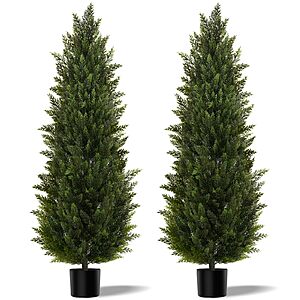 Amazon – 2-Pack 6' Artificial Cedar Topiary Trees - $104.99 w/ Code