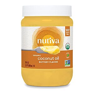 13.76:Nutiva Coconut Oil for Cooking and Baking,Butter Flavor (29 fl oz