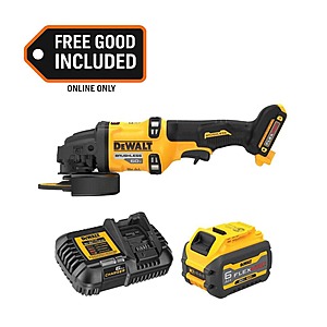 DeWalt FLEXVOLT 60V MAX 4.5 in.to 6 in.Small Angle Grinder with 6Ah Battery and Charger Lithium-Ion Cordless Brushless $279