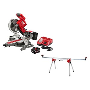 Milwaukee M18 FUEL 18V Lithium-Ion Brushless Cordless 10 in.Dual Bevel Sliding Compound Miter Saw Kit with Miter Saw Stand $599