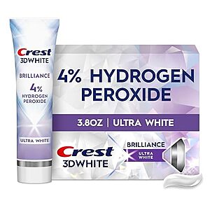 SnS,AC] $3.55* | 3.8-Oz Crest 3D White Brilliance Pro Ultra White Teeth Whitening Toothpaste (Mint) at Amazon