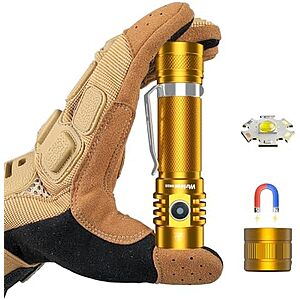 AC] $16.99* | Wurkkos WK03 1200 Lumen EDC Flashlight (Black or Gold) at Amazon