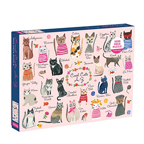 Galison,Puzzle Cool Cats A-Z 1000 Piece