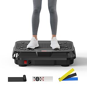 Vibration Plate Exercise Machine for Lymphatic Drainage,Stand Shake Plate for Whole Body Fat Burning,Home Gym Workout $39.99 @Amazon