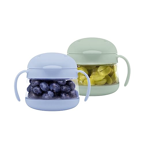 Ubbi Tweat Snack Containers fo...ls for Kids,Sage Green & Blue