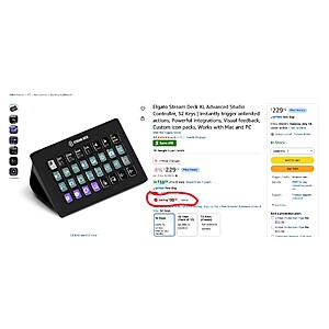 Elgato Stream Deck XL Advanced Studio Controller,32 Keys $199