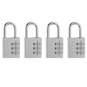 Master Lock Combination Lock,Resettable 3-Dial,4 Pack - Free Shipping - $19.98