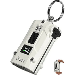 Yemao M12 Rechargeable Keychain Flashlight w/2 LEDs,3 Color Temp Options $9.99