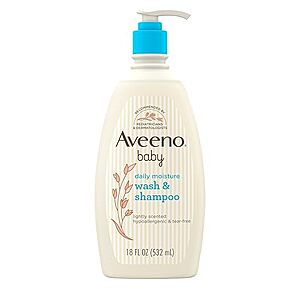SnS,AC] $5.95* | 18-oz Aveeno Baby Daily Moisture Gentle Body Wash & Shampoo at Amazon