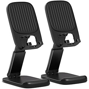 4.38* | 2-Pack Nknzly Foldable & Adjustable Phone Stands at Amazon