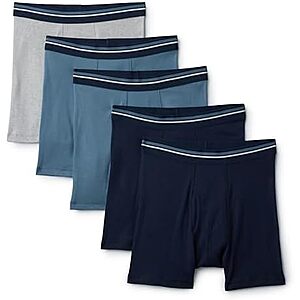 Prime] $10.80 | 5-Pack Amazon Essentials Men's Breathable Cotton Underwear Boxer Briefs at Amazon