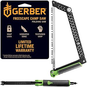 NEW] $36.75 | Gerber Freescape Camp Saw Folding Hand Saw for Backpacking Hiking Camping Pruning and Bushcraft,12" Blade at Amazon