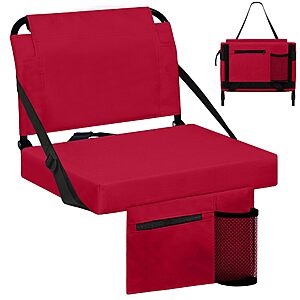 Besunbar Back Support Soft Cushion Stadium Seat w/ Zipper Pocket $20.39 + Free Shipping w/ Prime or on $35