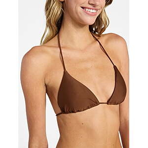 1.92:No Boundaries Triangle Bikini Top,Maple Wood,Women’s XXS/XS/S at Walmart.com
