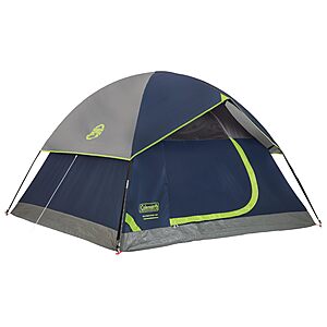 Coleman Sundome Camping Tent with Rainfly,2/3/4/6 Person Tent Sets Up in 10 Mins,Weatherproof Shelter for Camping,Festivals,Backyard,Sleepovers,& More $84.99