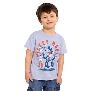 Toddler Graphic Patriotic Americana Short Sleeve Crewneck Tee (Mickey,Minnie) $2 each & More