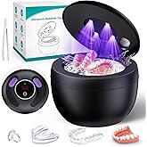 Ultrasonic Retainer Cleaner,45kHz Denture Cleaner with UV Light,200ML $12