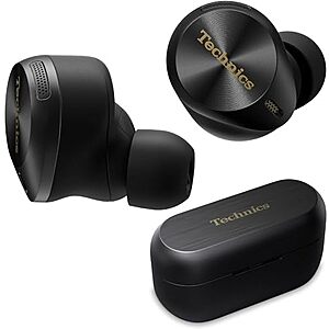 Resale,AC] $116.02 | Technics Premium Hi-Fi True Wireless Bluetooth Earbuds with Advanced Noise Cancelling - EAH-AZ80-K (Black) (Used - Like New) at Amazon