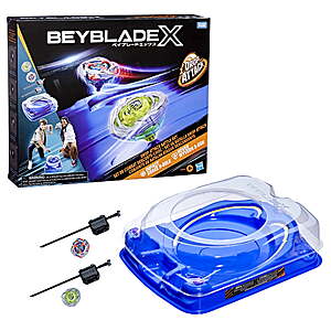 Beyblade X Drop Attack Battle Set with Beystadium,2 Right-Spinning Battling Top Arena Toys,and 2 Launchers,Birthday Gifts,Blue,Ages 8+ $47.49