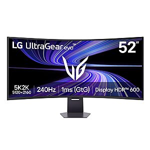 LG 52G930B-B 52-inch Ultragear evo G9 5K2K (5120x2160) Curved Gaming Computer,240Hz,1ms $1499.99
