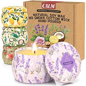 WarmEmbrace 4-Pack Soy Scented Candles Set,4.4OZ $9.96
