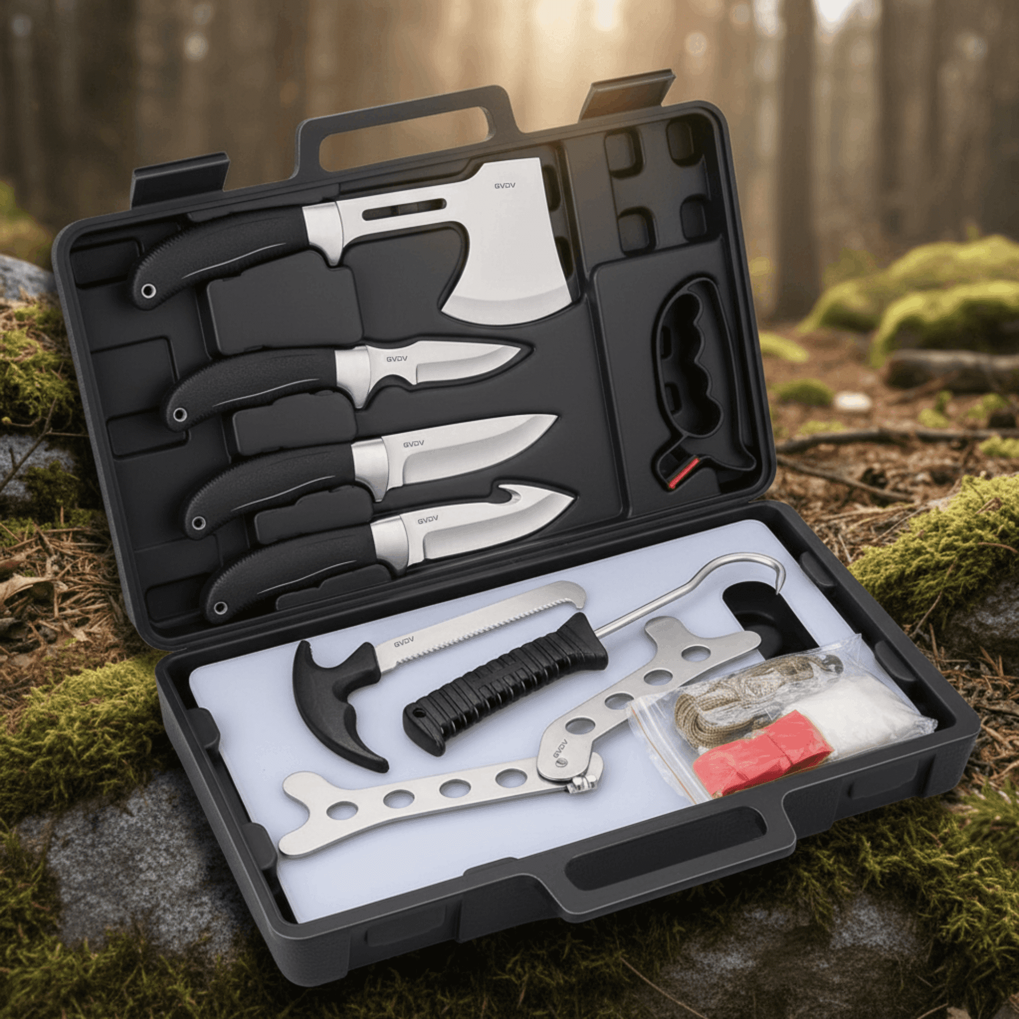 29.89 FS WALMART+ by GVDV- Hunting Knife Set for Hunting,Fishing,Camping,14 Pieces
